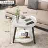 Mesa de Centro para Sala de Estar, Mesa Lateral Pequena para Sofá de Apartamento, Mesa Redonda para Varanda, Mesa Simples para Chá, Criado-Mudo, Estante de Armazenamento
