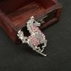 Broche de caballo del zodíaco joyería año del caballo aleación diamante corsage moda fabricantes de ropa pedido al por mayor