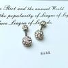 Pendientes Minimalistas Coreanos Simples y Elegantes con Bolas Dobles de Diamante, Tornillos para Cartílago de la Oreja para Mujer, Pendientes de Moda 4/6mm 1.2 Joyería para Piercing