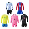2026 Uniforme de Fútbol de Manga Larga Transfronterizo para Niños Conjunto de Jersey de Miami para Estudiantes de Primaria y Secundaria Uniforme de Equipo de Entrenamiento de Competición Venta al por Mayor