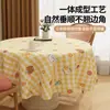 Toalha de Mesa Redonda Avançada Sem Lavagem À Prova de Óleo Impermeável Anti-Manchas Toalha de Mesa para Sala de Jantar Toalha de Mesa Redonda Tapete de Mesa Redondo Doméstico
