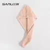 [Vários Novos Toucas para Secar Cabelo] Touca de Banho Sanli em Tecido Coral, o Mesmo Modelo das do Tiktok, Touca para Secar Cabelo de Fibra Ultrafina