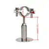 Abrazadera de Tubo Ajustable de Acero Inoxidable 304 con Base, Soporte Telescópico para Tubo, Soporte para Tubo, Abrazadera de Tubo, Sujetador de Tubo