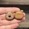 Talla en Madera de Ébano de Varios Accesorios Temáticos de Dibujos Animados, Pulseras Hechas a Mano DIY de Pequeños Pandas y Gatos, Joyería de Moda