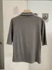 KEKEZOON Camiseta básica clásica de estilo coreano, versátil, de modal, cuello medio alto, manga corta, color liso, corte ajustado 8532