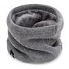 Bufanda tejida tipo jersey para otoño e invierno para hombres y mujeres, cálida, combinable con todo, de lana, con forro polar, gruesa, resistente al viento, cubre cuello cervical.