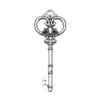1 Pieza de Aleación de Plata Antigua Estilo Vintage Scepter con Forma de Corazón Colgante Llave Accesorio para Collar DIY