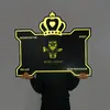 Placa de LED Colorida Brilhante em Formato de Coroa para Torcer em Bares, Shows, Atmosfera de Feliz Aniversário, Placa de Mão