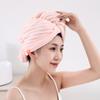 Gorro de Secado de Pelo Rayado Oversize para Mujer, Felpa de Coral, Secado Rápido, Gorro de Ducha para Mujer, Turbante para la Cabeza, Toalla para Secar el Pelo, Súper Absorbente