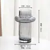 Jarrón Grande Simple Estilo Europeo Estilo Ins Cintura Pequeña Arreglo Floral de Vidrio Flor Seca Dispositivo Hidropónico para Flores Adornos de Gama Alta