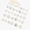Grueso color plata reteniendo plata toroide hueco diy pulsera espaciador pétalo joyería con cuentas flor sombrero portacuentas material