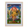 Buda Yuan Hui Huang Caishen Thangka Cinco Sobrenomes Deus da Riqueza Estilo Xizang Pintura Decorativa de Entrada Thangka Feito à Mão Pintura Suspensa de Buda Murais