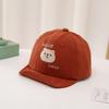 Boné de beisebol de aba macia para bebê primavera e outono, chapéu de aba larga infantil HELLO Bear, chapéu casual