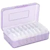 Venta Caliente Transfronteriza Caja Cuadrada Pequeña de PP Caja de Almacenamiento de Plástico para Escritorio Caja para Joyas Cuentas Set de Cajas para Joyería