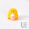Novo Frango Amarelo Pequeno Transfronteiriço Ornamento Pequeno de Resina Ornamento de Cena em Miniatura DIY Animal Fofo Partículas Mesa de Carro Resina