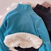 Ropa para Niños Venta al por Mayor Camiseta Básica para Niños Primavera, Otoño e Invierno 25 Estilo Nuevo Niños y Niñas Bebé Color Puro Terciopelo Cuello Alto Top Camiseta