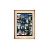 Marco de fotos de celosía de madera maciza de alta gama estilo cine vintage para exhibición, impresión de fotos DIY, enmarcado de pared tipo rompecabezas de 8 pulgadas