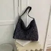 Bolsa de nicho transfronteiriça estilo coreano com estampa de leopardo, nova bolsa de ombro casual e descontraída de outono, bolsa tote de grande capacidade para o dia a dia