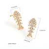 Aretes de Oro de 18K con Micro-Incrustaciones de Zirconio Aretes de Mariposa Pentagrama Aretes Redondos para el Cartílago de la Oreja Aretes Transfronterizos Europeos y Americanos