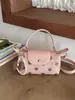 Bolso de mano patchwork de mezclilla lavada estilo americano y piel sintética, versátil para el uso diario, bolso ligero para mujer de hombro y cruzado