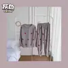 Pijama de Fleece Coral para Mulheres, Outono/Inverno Espessado Fofo de Flanela Roupa de Casa, Pode Ser Usado Fora, Conjunto de Cardigan com Mangas Longas e Robe