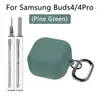 Adequado para Capas Especiais de Fone de Ouvido Samsung Buds4/Buds4 Pro, Silicone Espessado Anti-Queda, Conjunto Completo de Três Peças com Proteção Total