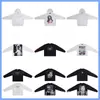Camiseta Unisex de Manga Larga Holgada con Estampado de Letras Lavada y Desgastada Estilo Hip-Hop de Calle de Moda Otoño para Pareja Transfronteriza