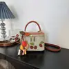Bolso de Cereza para Mujer 2026 Nuevo Estilo Moda Tendencia Estampado Bolso Cruzado Retro Sensación de Alta Gama Asa de Cadena Bolso Caja