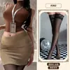 Ropa Interior Sexy con Tema Naranja Atuendo de Secretaria Puro Deseo Vestido Bodycon Provocativo Uniforme Ropa de Dormir Seductora para Mujer A962