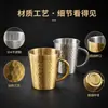Taza martillada de acero inoxidable 304, taza de café metálica comercial, taza para hotel y restaurante, venta al por mayor y hecha a medida desde la fábrica de origen