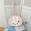 Mochila Estilo Japonés Conejo de Fresa Ovalada Gran Capacidad Bolsa Escolar para Estudiantes Estampado de Estrellas Femenina para Viajes Cotidianos Mochila Ligera