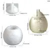 Pote de Armazenamento Papai Noel Barbudo com Papoulas Molde de Silicone DIY Gesso Aromaterapia Copo de Vela Molde de Cola