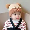 Chapéu Infantil para Outono e Inverno, Chapéu de Lã Tricotado Fofo e Adorável para Meninos, Chapéu Quente Espessado à Prova de Vento para Meninas
