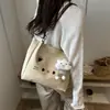 Mochila de Verano con Bloques de Color de Gran Capacidad de Comercio Exterior 2026 Nueva Moda Femenina Retro Bolso de Hombro Tote para Viajes