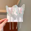 Hairpin infantil Cute Little Girl's Rainbow Bow Trançado Cabelo Headwear Rabo de cavalo Fita Hairpin Acessórios para o cabelo das meninas