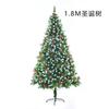 Pinha de Frutas com Ponta Afiada Pintada de Branco e Vermelho, Árvore de Neve com Galhos Brancos Densos, Árvore de Natal Retardante de Chama em PVC