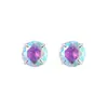 Brincos de Prata 925 Xiaoyinjia com Zircônia Colorida Mágica Femininos para Piercing Orelha Design de Nicho Stud de Cartilagem da Orelha