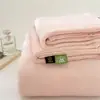 Hoja de Cama de Color Sólido de Terciopelo de Leche para Invierno Pieza Única Hoja de Cama Engrosada de Vellón de Coral Hoja de Cama Individual de Vellón Juego de Tres Piezas Franela
