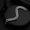 Pulsera de marca de moda europea y americana dominante moda Pulsera de cadena para hombre y mujer pulsera simple de acero de titanio accesorios hip hop para mujer