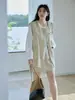 Falda Corta de Corte A Talla Grande ALINDM para Mujeres Ligeramente Gorditas Verano 100kg Chaqueta Chaleco de Tweed sin Mangas