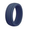 Anillo de silicona europeo y americano para hombre de 8 mm de ancho, doble ranura, grupo de 3 colores, anillo de boda, anillo de silicona, anillo deportivo