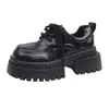 Zapatos pequeños de cuero con cordones y plataforma alta estilo JK para mujer, nuevo estilo de otoño 2026, versátiles con faldas, mocasines estilo británico