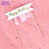 Decoração de Bolo de Aniversário Cervo Sika Filhote Enfeites Coração Flor Cervo Inserção de Decoração de Bolo Festa de Panificação Artigos de Fantasia
