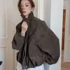 Chaqueta de cuero mate retro americana para mujer, nuevo estilo primavera y otoño 2026, chaqueta fresca y casual de caída suave