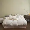 Conjunto de Cuatro Piezas de Gasa Arrugada de Encaje de Nuevo Estilo 2026, Conjunto de Tres Piezas Estilo Sábana de Cama de 1.2 m