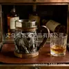 Taza de Cerveza Retro con Toro Salvaje en Relieve Taza de Café de Acero Inoxidable con Relieve Resina Taza para Beber Bar Copa de Vino Personalizada