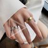Anillo de oro de edición amplia y moderna, con temperamento, textura metálica sencilla, joyería, suministro transfronterizo, joyería europea y americana.