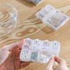 Suministro Directo de Fábrica 6113 Pastillero Semanal Portátil de Viaje Caja Pequeña Portátil para Guardar Pastillas Pastillero Desmontable