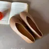 Zapatos Planos Musi Niche Estilo Simple Punta Redonda Boca Baja Plata 2025 Nuevos Suela Suave Versátiles Zapatos de Abuela