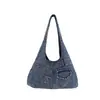 Bolso Retro de Mezclilla de Moda para Mujer 2026 Nuevo Gran Capacidad Versátil Bolso para Estudiante Clase Bolso de Compras Bolso Cruzado